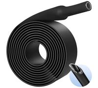 TKDMR Gaine thermorétractable de qualité marine, rapport de 3:1, 1,5 m, 1,6 m, tube isolant doublé adhésif contre l'humidité, la corrosion et les fuites d'air, noir