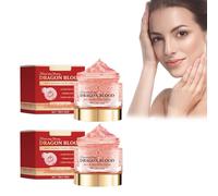 Tkekruh 2PC Dragon Blood Crème 50g, Crème Visage Raffermissante, Raffermissement du Visage, Soins Anti-rides, Réduire les Rides, Pour Réparation, Apaise, Hydratation, Pour tous les Types de Peau