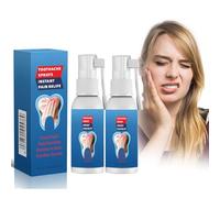 Tkekruh 2PC Spray Analgésique Dentaire 20ml, Spray de Soin des Maux de Dents, Spray Soulagement Douleurs Dentaires, Soulage La Douleur Des Gencives Gonflées, Des Caries Dentaires Et Des Caries de Feu