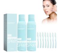 Tkekruh 2PC Sprays d'Identification des Cheveux pour Rasage du Visage 114g, Hair Identifier Spray For Face Shaving, Spray d'identification des Cheveux du Corps, Soin du Visage, Élimination des Poils