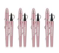 Tkekruh 4PC Crayon à Sourcils liquide, avec 4 pointes de fourchette, Imperméable Durable Naturelle, Adapté à Toutes Teintes, Pour un Look Naturel des Sourcils (Light coffee, Dark Coffee, Grey, Black)