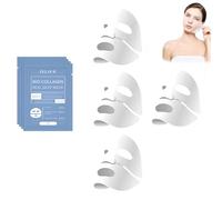 Tkekruh 4PC Facial Masque, Masque en feuille de Daily Care, Facial Masque pour Anti-âge, Anti-rides et Rajeunissant Réparation, Anti-Fatigue et Energisant Masque Pour Peaux Sèches et Sensibles