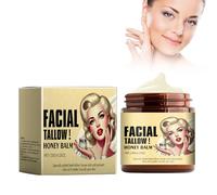 Tkekruh Beef Tallow Honey Balm 120g, Baume Au Beurre De Bœuf Fouetté Et Au Miel Crème Au Tallow, Hydratant Au Suif De Bœuf Au Miel, Crème Hydratante En Profondeur Pour La Peau