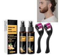 Tkekruh Kit De Repousse Cheveux 30ml Sérum Anti-Chute Hair Spray Pousse Barbe - Coffret Soin Barbe et Cheveux