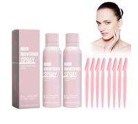 Tkekruh Lot de 2 sprays d'identification des cheveux pour rasage du visage, Hair Identifier Spray For Face Shaving, Spray d'identification des cheveux pour la dermaplaning, Sans Irritation