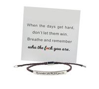 tkerinse Bracelet de motivation pour femme, « When Words Fail », ce bracelet parle - Un cadeau d'encouragement, ne laissez pas les jours difficiles gagner Bracelets gravés « Remember Who You Are