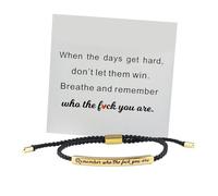 tkerinse Bracelet de motivation pour femme, « When Words Fail », ce bracelet parle - Un cadeau d'encouragement, ne laissez pas les jours difficiles gagner Bracelets gravés « Remember Who You Are