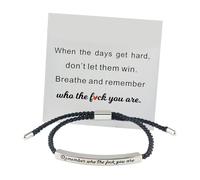 tkerinse Bracelet de motivation pour femme, « When Words Fail », ce bracelet parle - Un cadeau d'encouragement, ne laissez pas les jours difficiles gagner Bracelets gravés « Remember Who You Are