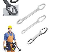 tkerinse Clé Torx à double extrémité, clé Torx universelle à double tête, clés auto-serrantes multifonctionnelles de 8 à 24 mm, pour la plupart des réparations d'écrous et boulons (argenté, 3 pièces)