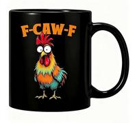 tkerinse F-Caw-F Tasse à café amusante en céramique avec message caché F*k Off - Cadeau fantaisie pour amis, famille et collègues de travail (noir E)