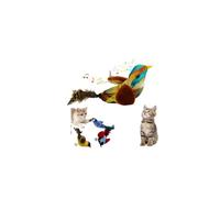 tkerinse Jouet réaliste en forme de moineau pour chat, herbe à chat, jouet naturel de chasse pour chats en intérieur, figurine de moineau stimulé, cadeau pour les amoureux des animaux (jaune C)