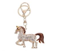 tkerinse Porte-clés cheval 2026, année du cheval, Nouvel An chinois 2026 avec strass et personnages du zodiaque poney porte-bonheur, Café G, taille unique