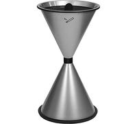 TKG 350037 Diabolo Cendrier sur pied en plastique et tôle d'acier Argenté Ø 405 mm 770 mm Hauteur 770 mm