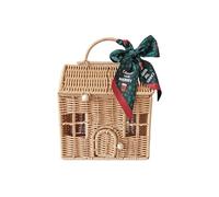 Tkidplw Boîte de présentation de Maison manipulée, Type B | Forme en forme de maison, extérieur d ' aspect tissé pour un affichage décoratif, accès direct pour le remplissage