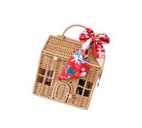 Tkidplw Boîte de présentation de Maison manipulée, Type C | Forme en forme de maison, extérieur d ' aspect tissé pour un affichage décoratif, accès direct pour le remplissage