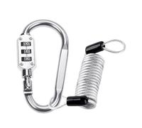 Tkidplw Câble de sécurité en forme de D pour vélo, serrure à combinaison extérieure, mousquetons robustes à 3 chiffres, scooter