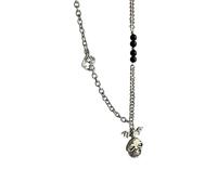 Tkidplw Collier ras du cou court avec pendentif en forme d'araignées exagérées pour femme Halloween gothique en cuir corde chaîne clavicule croisé clavicule réglable, taille unique, Comme décrit