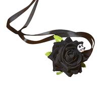 Tkidplw Collier ras du cou en forme de tête de mort pour Halloween, bijoux de cou, bal, fête, banquet, fête, dîner, cadeaux pour amie, colliers d ' Halloween pour