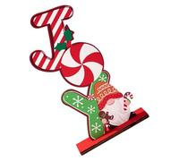 Tkidplw Décorations de Noël traditionnelles en bois - Sculptures en forme de bonhomme et de rennes en pain d'épice - Pour intérieur et vacances