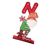 Tkidplw Décorations de Noël traditionnelles en bois - Sculptures en forme de bonhomme et de rennes en pain d'épice - Pour intérieur et vacances