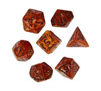 Tkidplw Dés de différentes Formes, différents nombres de Visages, numériques éducatifs, Divertissement de Bureau, Jeu de Table en Acrylique, 7 pièces