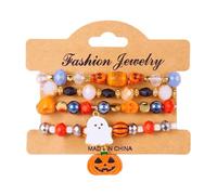 Tkidplw Ensemble de Bracelets en Bat Ghosty, empilables | de poignet de fête d ' Halloween, bracelets extensibles en fantôme chauve-souris pour bijoux