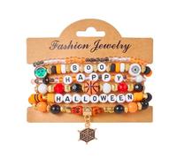 Tkidplw Ensemble de Bracelets en Bat Ghosty, empilables | de poignet de fête d ' Halloween, bracelets extensibles en fantôme chauve-souris pour bijoux