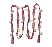 Tkidplw Fibres permanentes de Noël en métal pour intérieur de vacances, thème de couleur rose dynamique, cloches suspendues de Noël