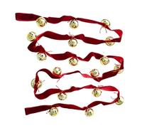 Tkidplw Fibres permanentes de Noël en métal pour intérieur de vacances, thème de couleur rose dynamique, cloches suspendues de Noël