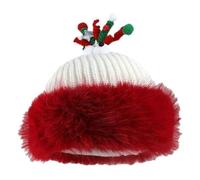 Tkidplw Joli chapeau de Noël pour femmes et filles - Bonnet tricoté doux avec bois de cerf - Costume de Noël - Chapeau de Noël chaud en peluche