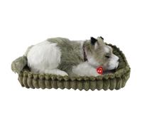 Tkidplw Jouet en peluche réaliste pour jeu interactif, livré avec télécommande, laisse de queue, remuer et chanter pour les enfants poupées en peluche réalistes en forme de chien