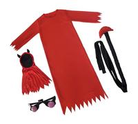 Tkidplw L ' ensemble de costumes du diable comprend un masque complet | Ensemble de costumes de diable d ' horreur comprenant un masque complet et des vêtements de mort pour
