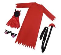 Tkidplw L ' ensemble de costumes du diable comprend un masque complet | Ensemble de costumes de diable d ' horreur comprenant un masque complet et des vêtements de mort pour