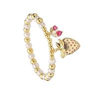 Tkidplw Perles de fruits délicates confortables et élastiques - Texture cuivre - Convient aux chercheurs de bijoux individuels - Chaîne de main à perles tendance