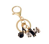 Tkidplw Porte-clés chat piano note de musique chaîne porte-clés breloque sac à main décoration pour femme et fille porte-clés note breloque voiture pour décoration, b