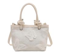 Tkidplw Sac à bandoulière brodé contemporain en polyuréthane multifonctionnel pour les occasions décontractées et les bals, chinois, blanc, One Size