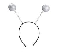 Tkidplw Serre-tête Alien Antenne Martienne Halloween Alien | Serre-tête Alien HeadBopper, serre-tête Alien d'Halloween, métallique, espace, martien, bandeau d'antenne, ETHeadband