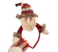 Tkidplw Serre-tête pour homme, ours et bonhomme de neige, bandeau de Père Noël, fournitures de fête de Noël, accessoires photo, accessoires photo de Noël