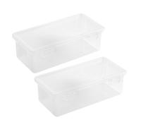 Tkidplw Trousse rigide transparente de grande capacité pour marqueur, peinture, pinceau, 19 x 9 x 6 cm, boîte de rangement pour fournitures scolaires, a