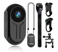 Tkiplay Caméra d'action portable avec pouce - Mini caméra magnétique FHD 1080p avec audio, petite caméra de vlogging POV avec vision nocturne, enregistrement en boucle, accessoires