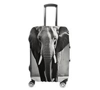 TKJMCSW A Housse de bagage éléphant approuvée par la TSA - Housse de protection élastique et lavable - Anti-rayures - Convient aux valises de 48 à 76,2 cm, Blanc, S