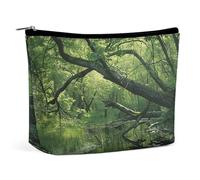 TKJMCSW An Ancient Swamp Trousse de toilette de voyage étanche en cuir synthétique pour homme et femme - Grande capacité - Jolie trousse de maquillage portable pour articles de toilette, blanc, taille