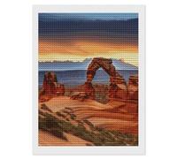 TKJMCSW Arches National Park Kit de peinture diamant 5D pour adultes et débutants à faire soi-même avec points de diamant ronds - Kit d'artisanat pour décoration murale de la maison, cadeau 30,5 x