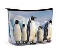 TKJMCSW Five Penguins Trousse de toilette de voyage étanche en cuir synthétique pour homme et femme Grande capacité