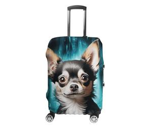 TKJMCSW Gem Cave - Housse de bagage pour chihuahua, approuvée par la TSA - Housse de bagage élastique lavable anti-rayures pour valises de 48 à 76,2 cm (), Blanc, M