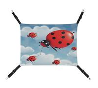 TKJMCSW Hamac pour cage à chat coccinelle et nuage pour cage de rat, furet - Hamac pour chat de grande taille - Hamac à suspendre pour chat - Hamac pour chat - Hamac pour chinchilla, pour animal