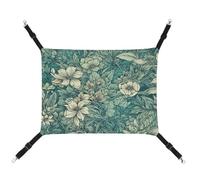 TKJMCSW Hamac pour chat avec feuilles et fleurs - Hamac pour cage à rats - Hamac pour furet - Hamac pour chats de grande taille - Hamac pour chat suspendu - Hamac pour chat - Hamac pour chat - Hamac
