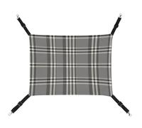 TKJMCSW Hamac pour chat avec lignes à carreaux gris pour cage à rat, furet - Hamac pour chat de grande taille - Hamac à suspendre pour chat - Hamac pour chat - Hamac chinchilla pour animal domestique