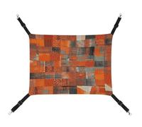 TKJMCSW Hamac pour chat avec lignes de quadrillage orange pour cage à rats, furet - Hamac pour chats de grande taille - Hamac à suspendre pour chat - Hamac pour chat - Hamac pour chinchilla, animal