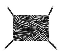 TKJMCSW Hamac pour chat avec lignes noires et blanches pour cage à rat, furet - Hamac pour chat de grande taille - Hamac à suspendre pour chat - Hamac pour chat - Hamac pour chinchilla